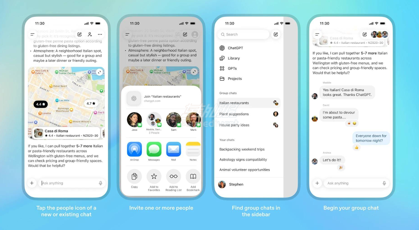 ChatGPT 群聊功能 ChatGPT,ChatGPT群聊功能, ChatGPT群组聊天, OpenAI群聊工具,ChatGPT会议记录, ChatGPT Plus订阅,ChatGPT账号购买,ChatGPT活动规划, ChatGPT图片生成, ChatGPT隐私保护, ChatGPT免费用户, ChatGPT Pro订阅, ChatGPT群聊亮点