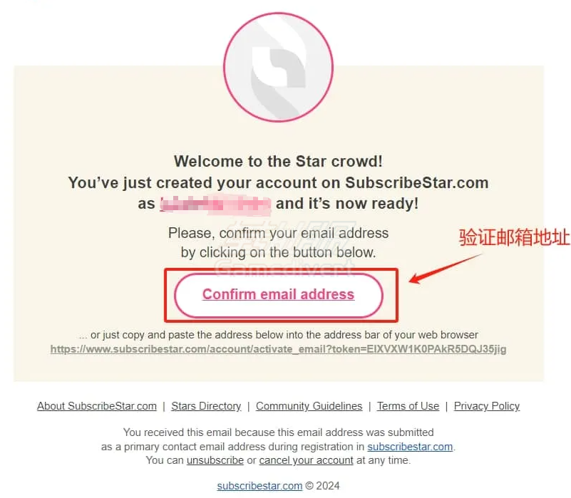 点击验证链接 SubscribeStar, 订阅星, SubscribeStar代订阅, SubscribeStar代充, SubscribeStar注册教程, SubscribeStar支付失败, 订阅星怎么买, 国内订阅SubscribeStar, SubscribeStar国内支付, S星代订, 订阅星代付, 创作者支持, 海外平台代订