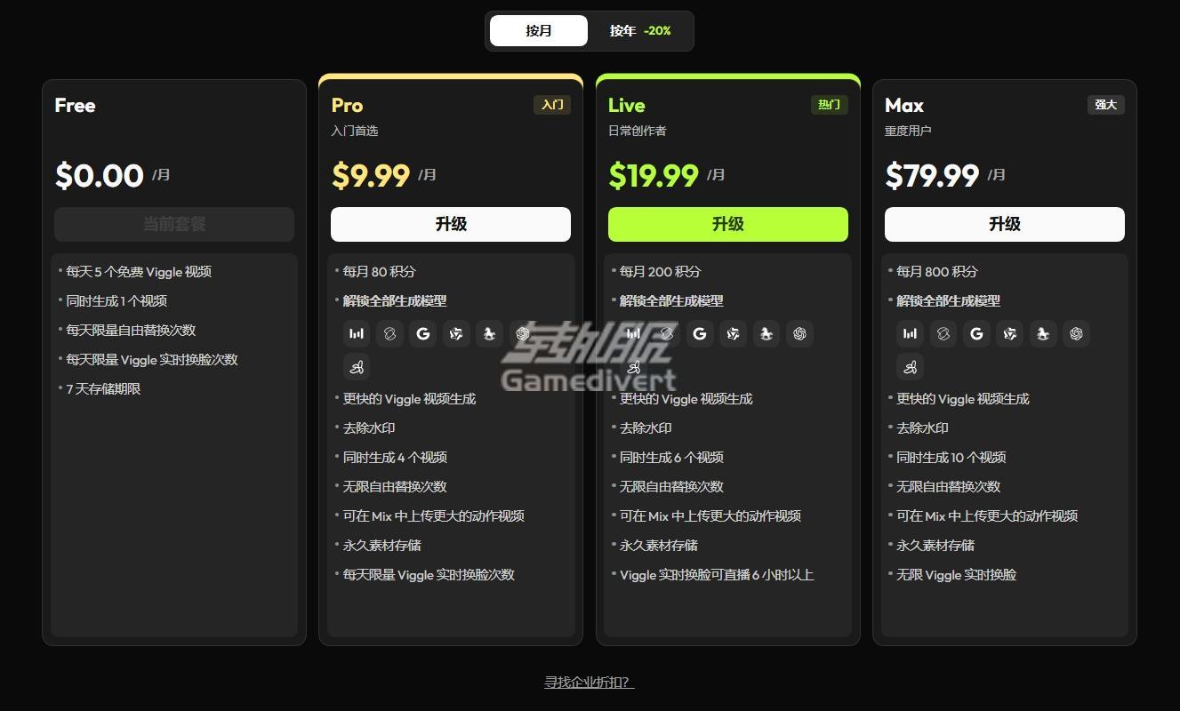 Viggle AI会员定价 Viggle AI会员定价